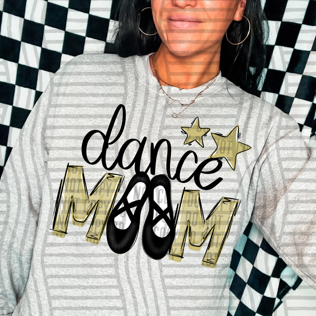dance mom light gold stars (Caplinger) DTF transfer