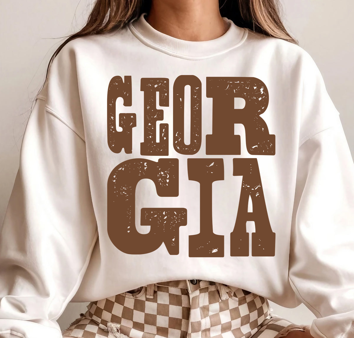 Georgia Brown Grunge (S&G) DTF Transfer