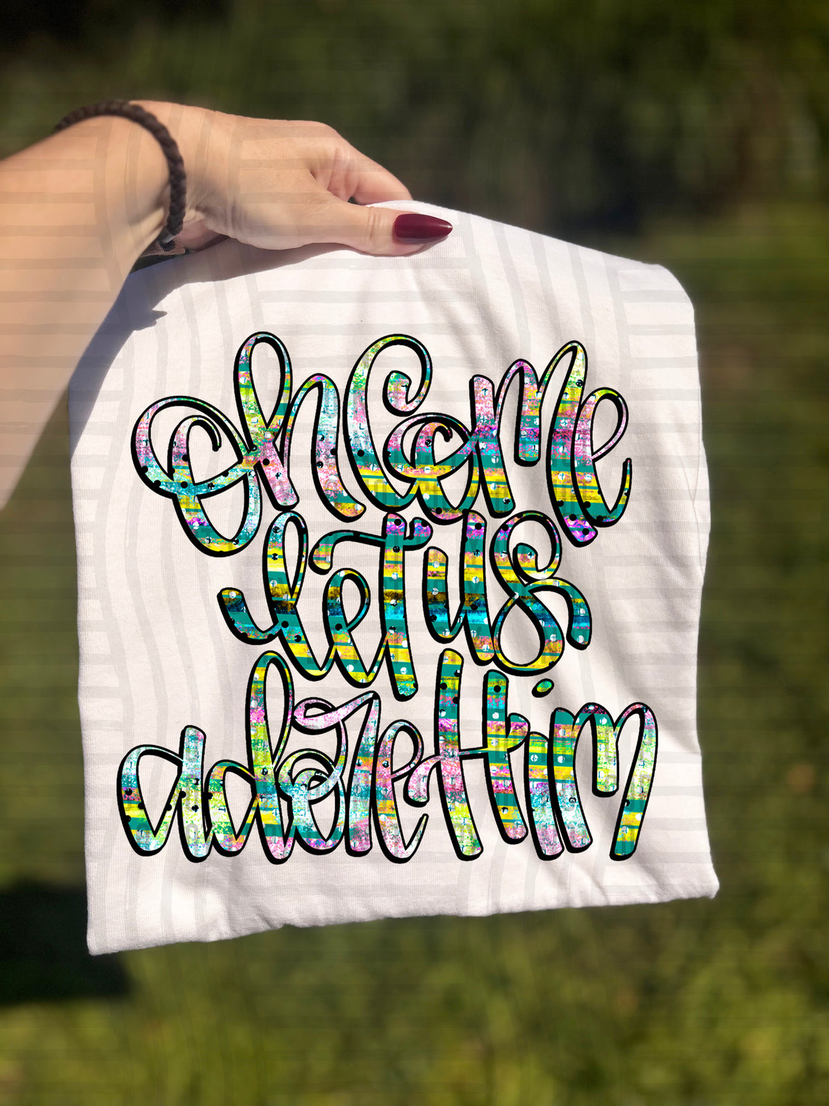 Oh come let us adore him Colorful (Caplinger) DTF Transfer