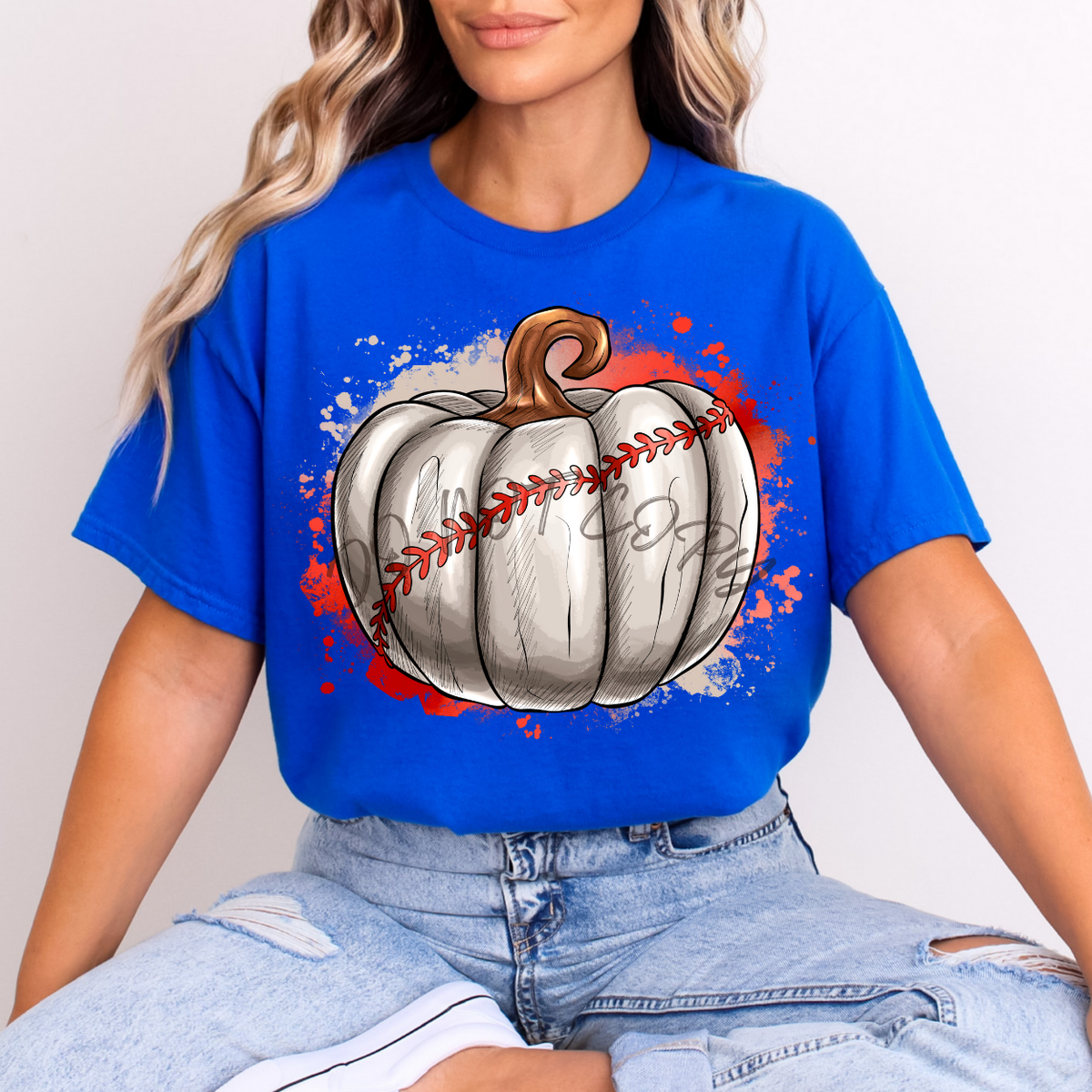 Baseball Pumpkin (RD) DTF Transfer