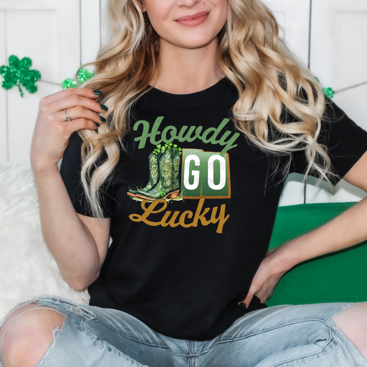 Howdy Go Lucky Dark Green (KPI) 83556 DTF Transfer