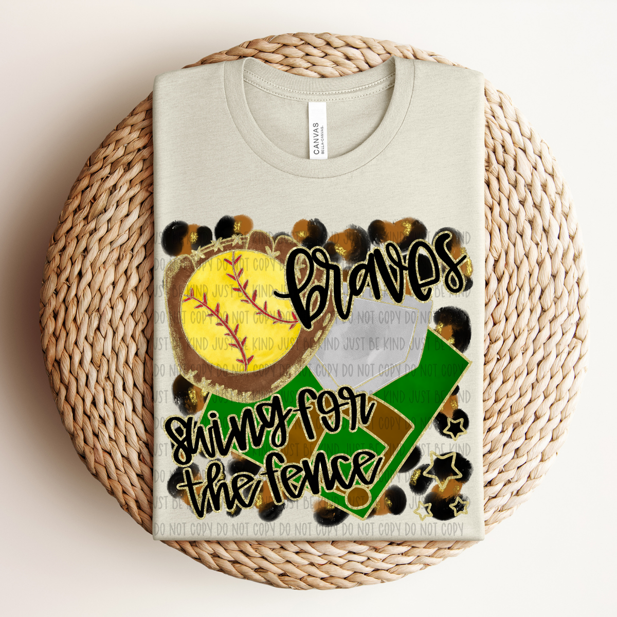 Softball Braves Swing For The Fence (Caplinger) 83450 DTF Transfer