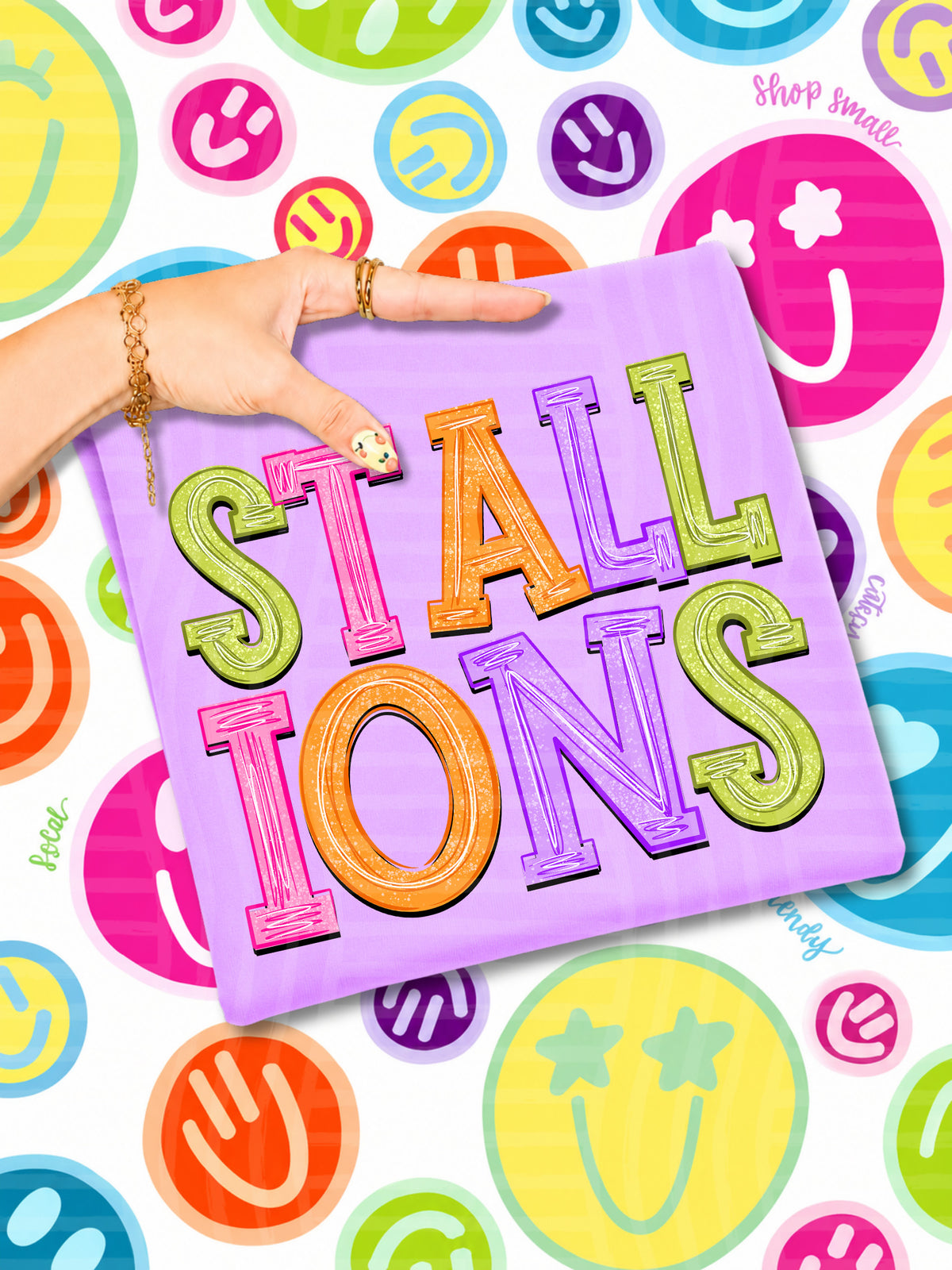 stallions simply colorful stacked (Caplinger) DTF Transfer