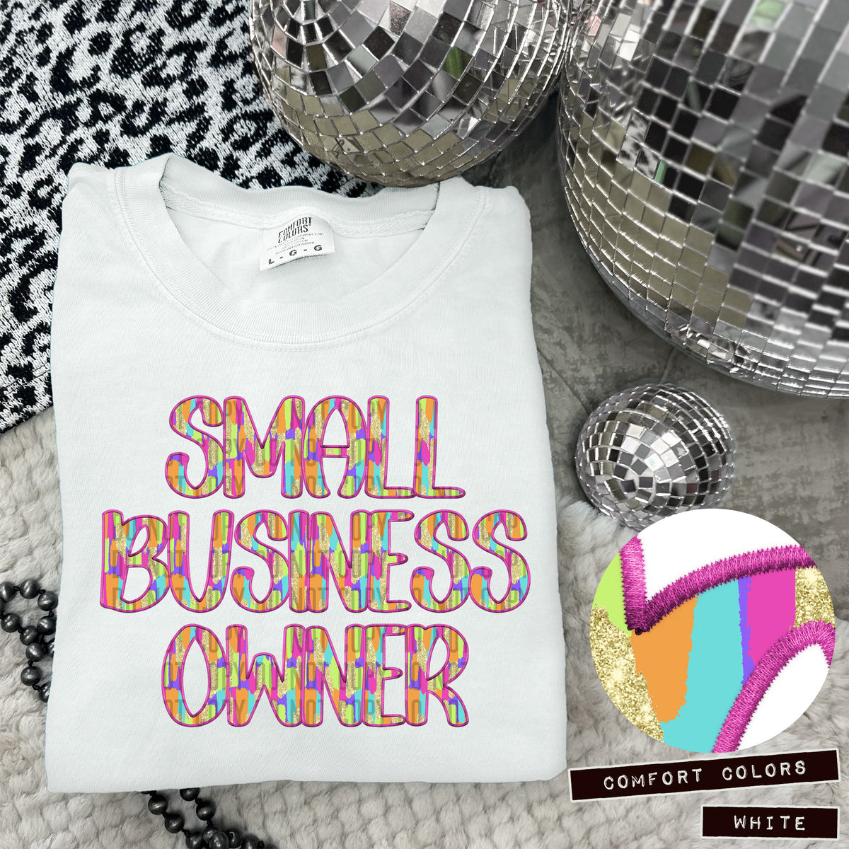 Small Business Owner Juneberry Brushstrokes (Caplinger) DTF transfer