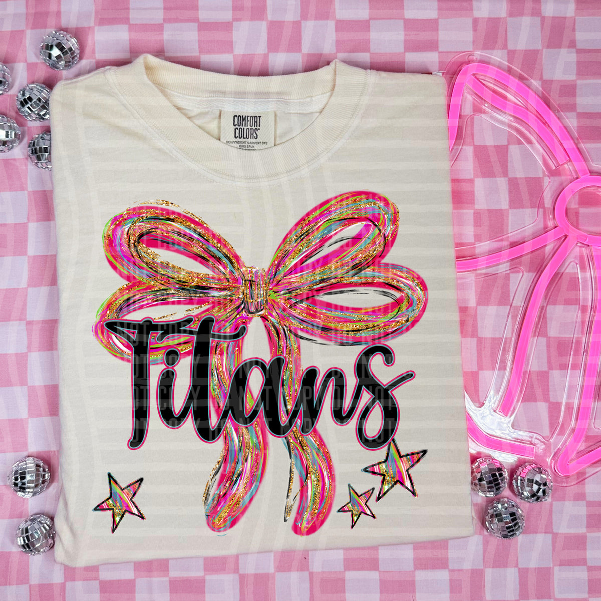 Titans Whimsical Bow (caplinger) DTF transfer