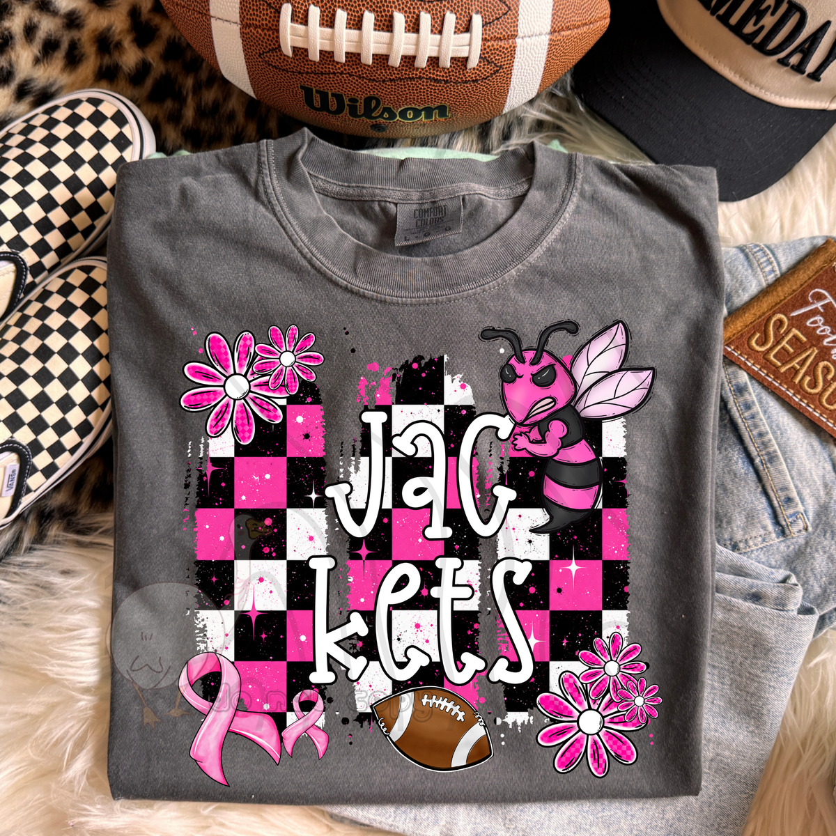 Jackets Pink Checker Mascot (DKD) DTF Transfers