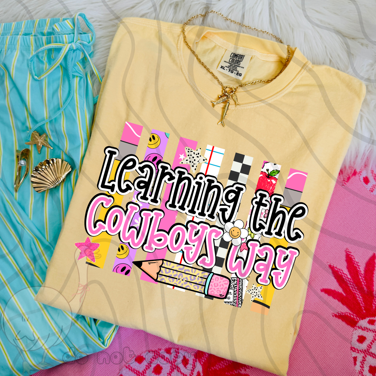 Learning the cowboys way school stripes (DKD) DTF Transfer