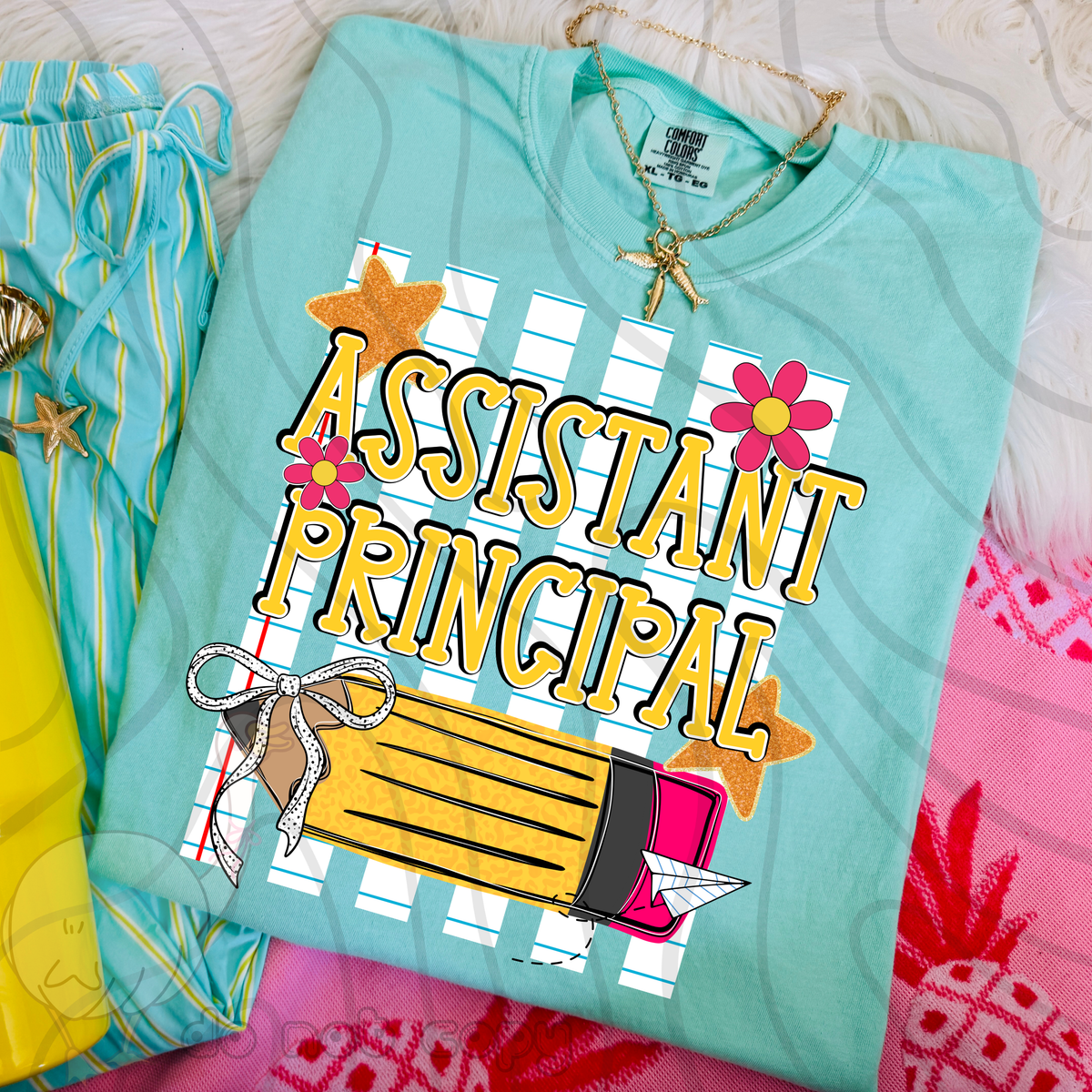 Assistant principal pencil stripes (DKD) DTF Transfer