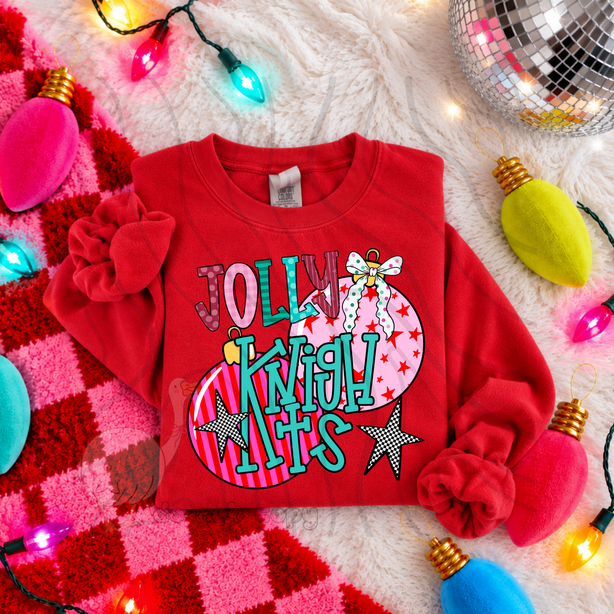 Jolly Knights pink ornaments (DKD) DTF Transfer