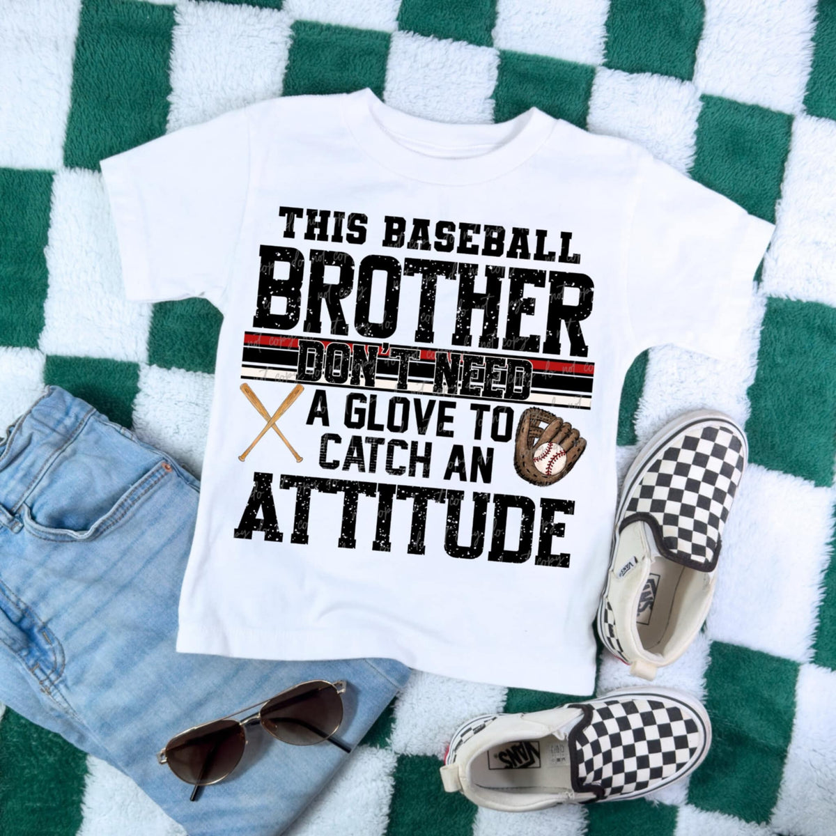 This baseball brother don’t need a glove to catch an attitude BOW (VIRGO) 91078 DTF transfer