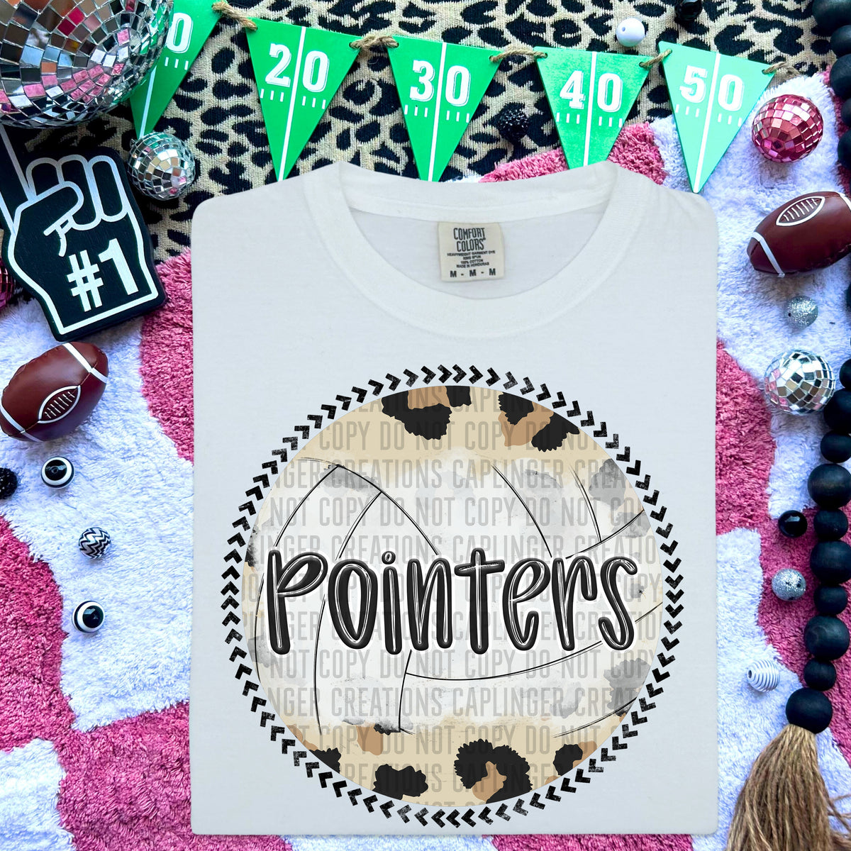 Pointers volleyball background (Caplinger) DTF transfer