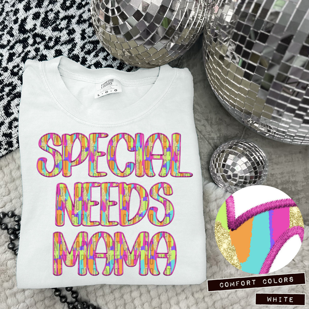 Special Needs Mama Juneberry Brushstrokes (Caplinger) DTF transfer