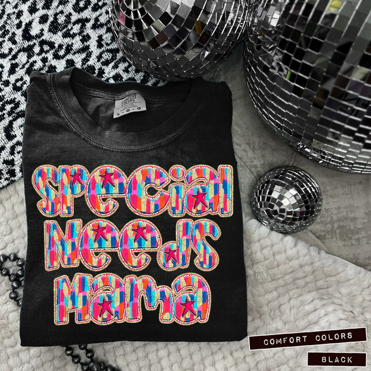 Special Needs Mama Tutti Brushstrokes (Caplinger) DTF transfer