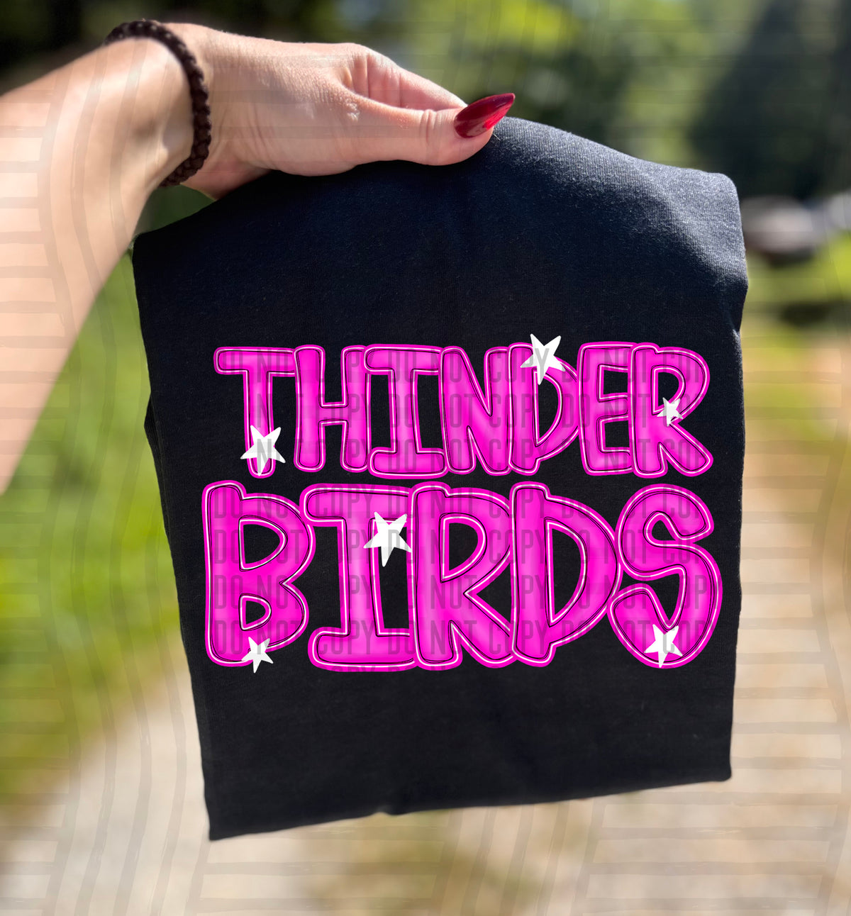 Thinderbirds Pink And Preppy Split 112956 DTF transfer