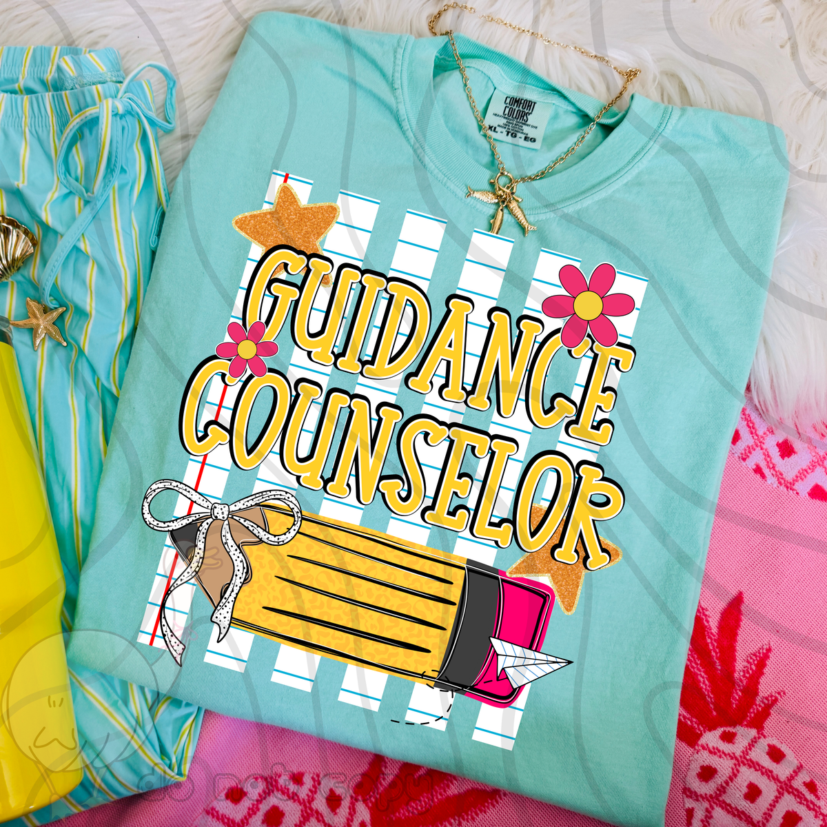 Guidance counselor pencil stripes (DKD) DTF Transfer
