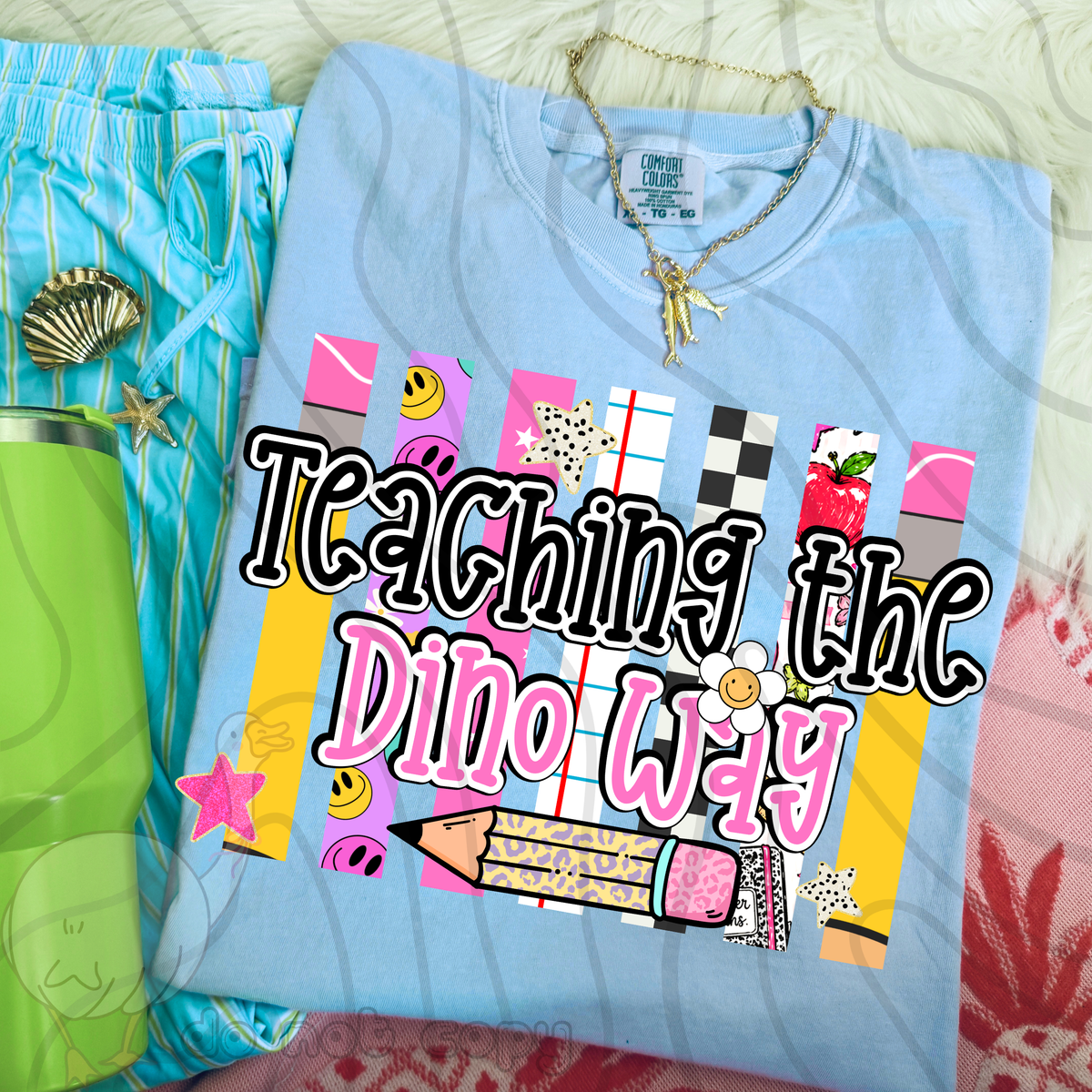 Teaching the dino way school stripes (DKD) DTF Transfer
