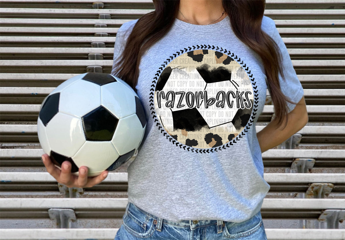 Razorbacks soccer background (Caplinger) DTF transfer