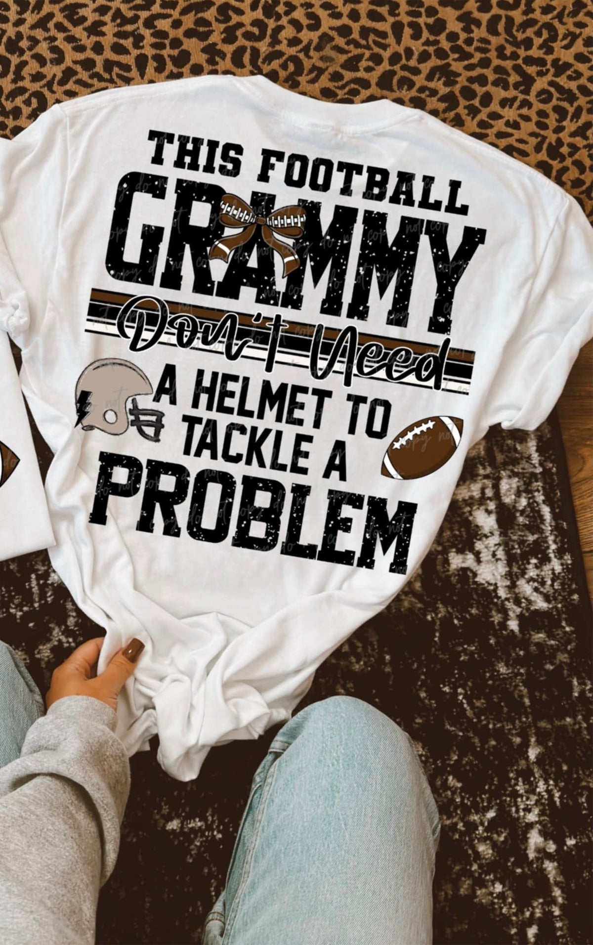This football Grammy don’t need a helmet to tackle a problem BOW (VIRGO) 94462 DTF transfer