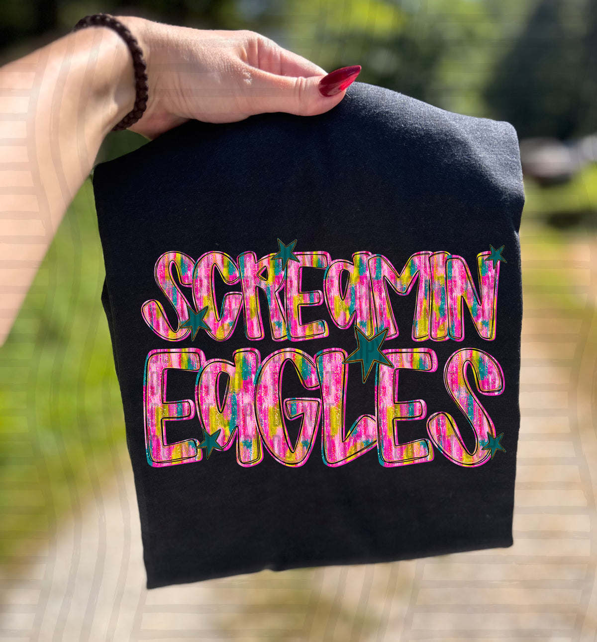 Screamin' Eagles Pink Brushstroke (Caplinger) DTF Transfers