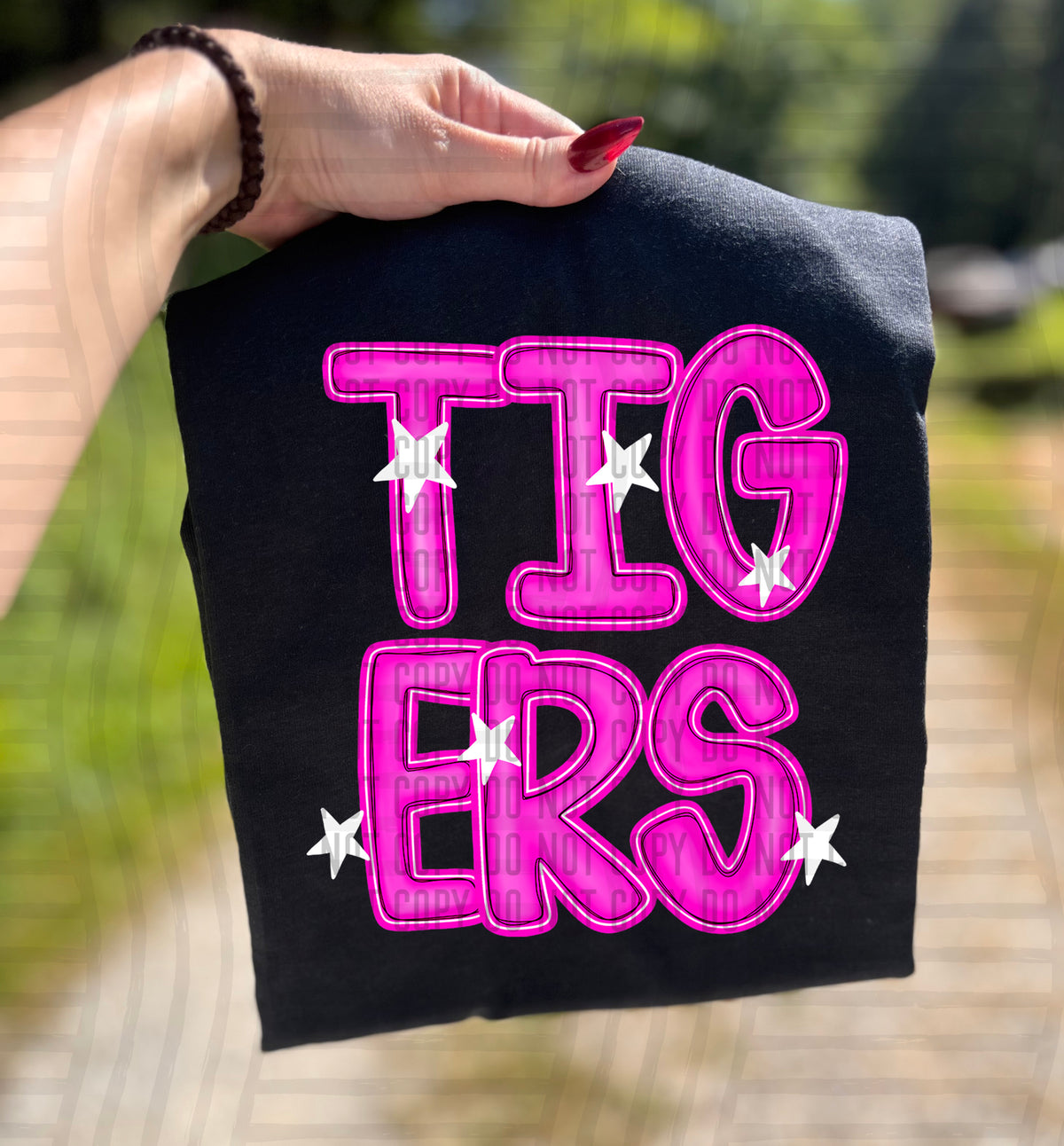 Tigers Pink And Preppy Split 112957 DTF transfer
