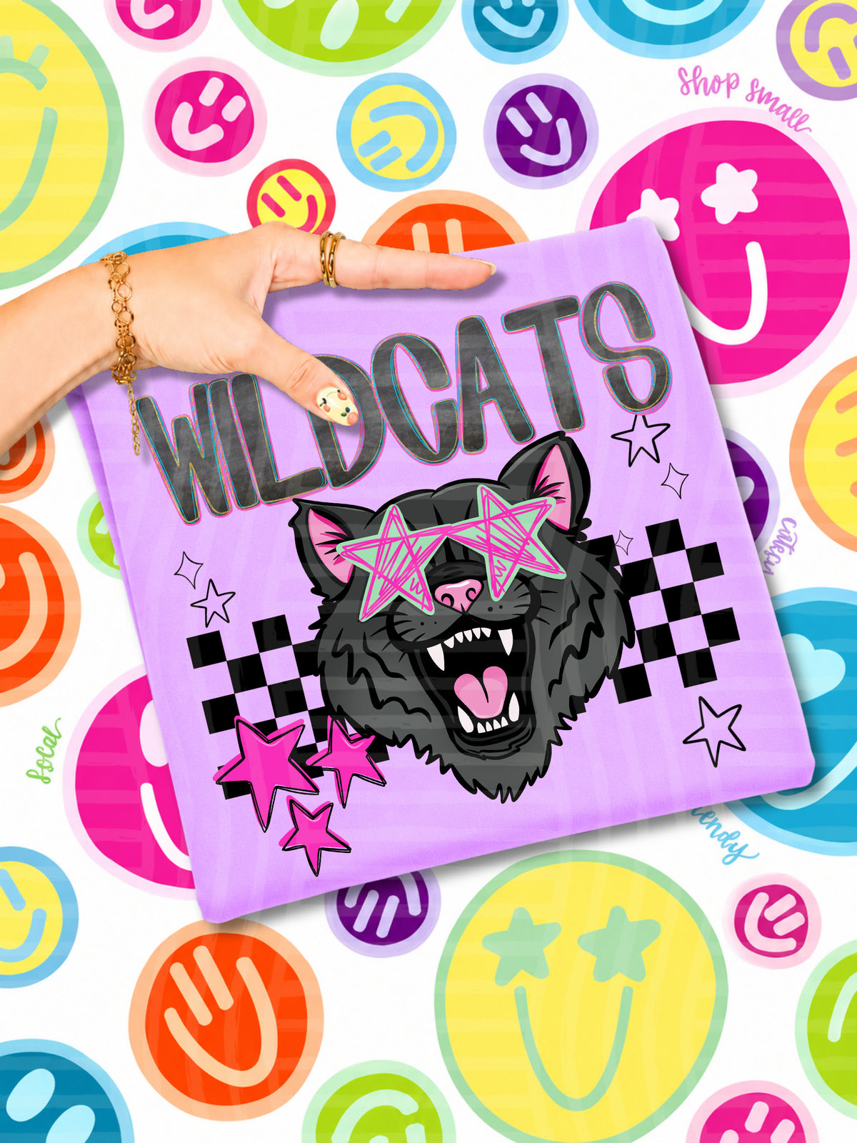 wildcats-1 starry eyed checks (CAPLINGER) DTF Transfer