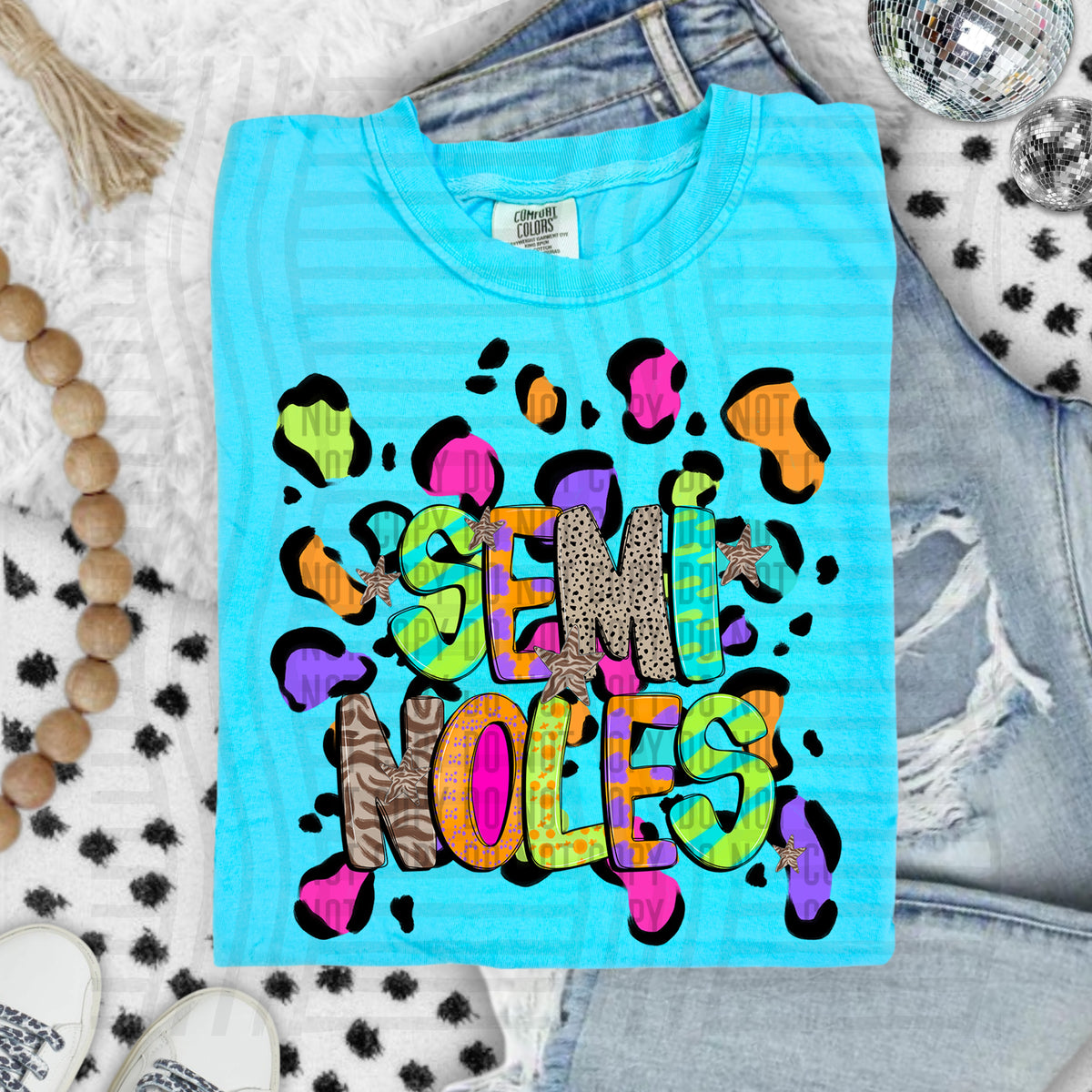 Seminoles Funky Mix Up Leopard Mascot (Caplinger) DTF transfer