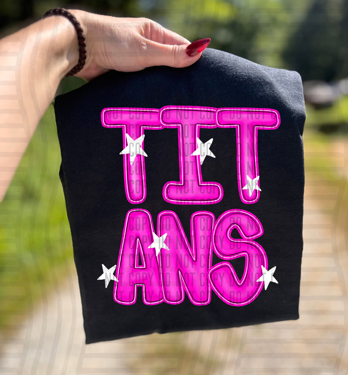Titans Pink And Preppy Split 112958 DTF transfer
