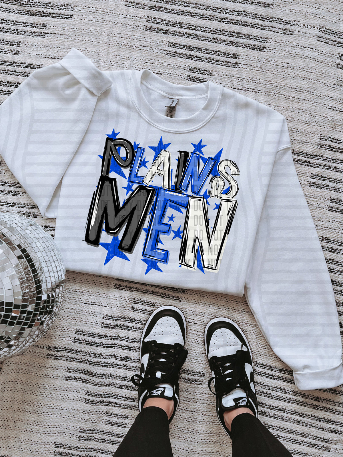 plains men black and blue with blue stars (caplinger) DTF Transfer