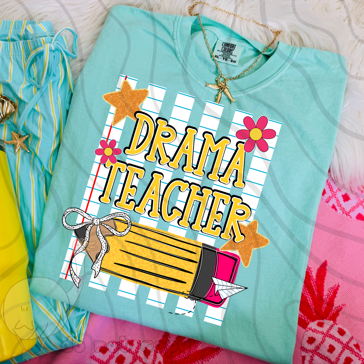Drama teacher pencil stripes (DKD) DTF Transfer
