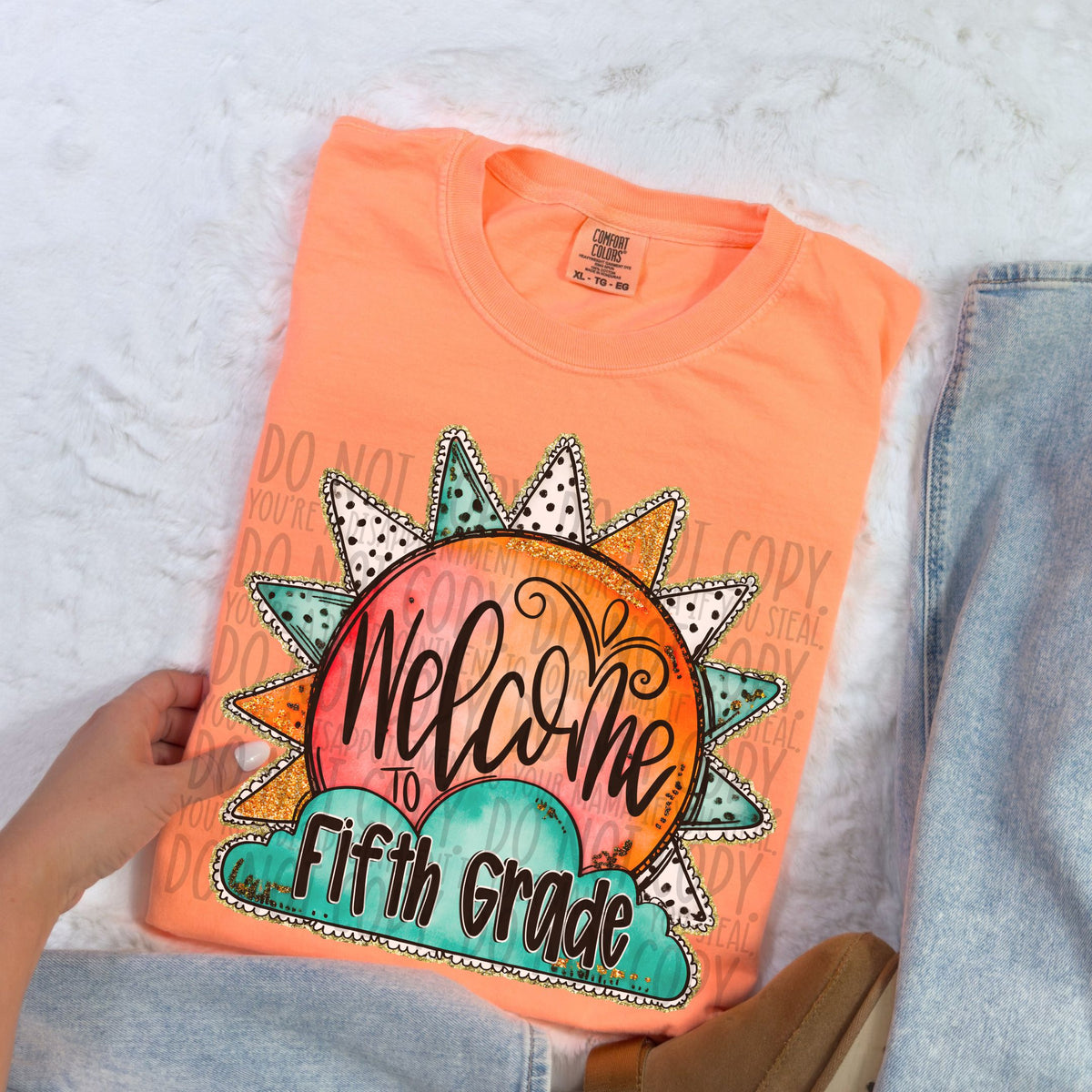 Welcome to fifth grade sun (SWD) 106903 DTF transfer