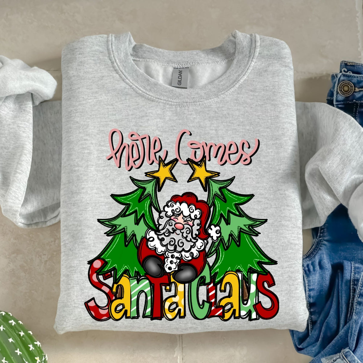 Here Comes Santa Claus-38625-DTF transfer