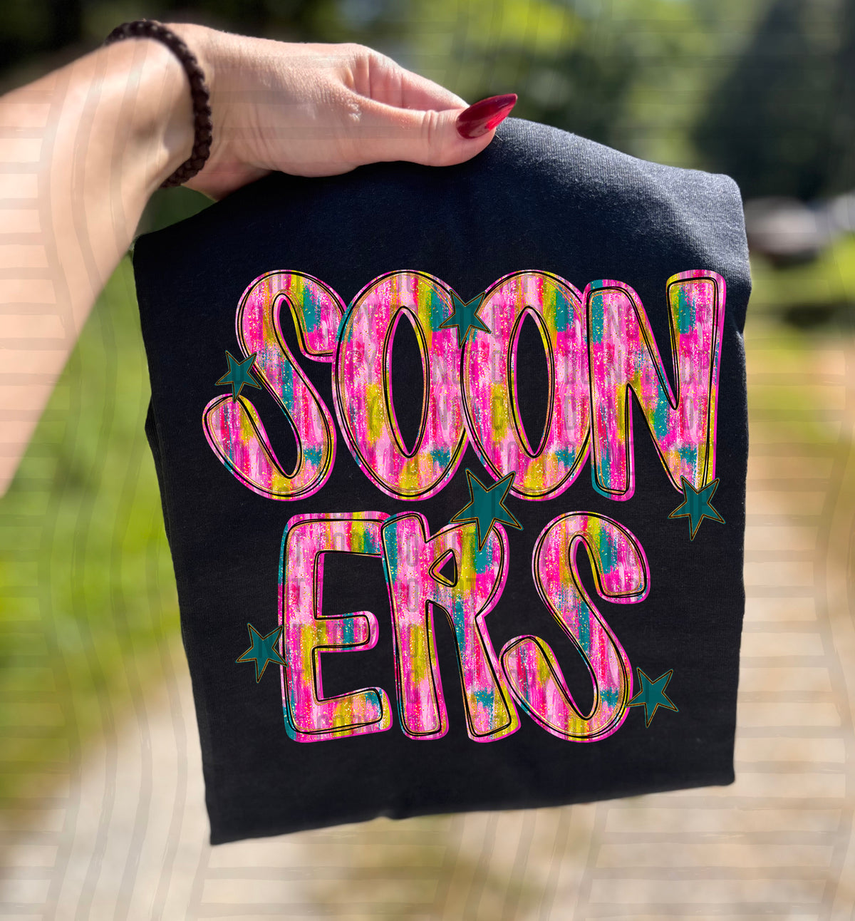 Sooners Pink Brushstroke (Caplinger) DTF Transfers