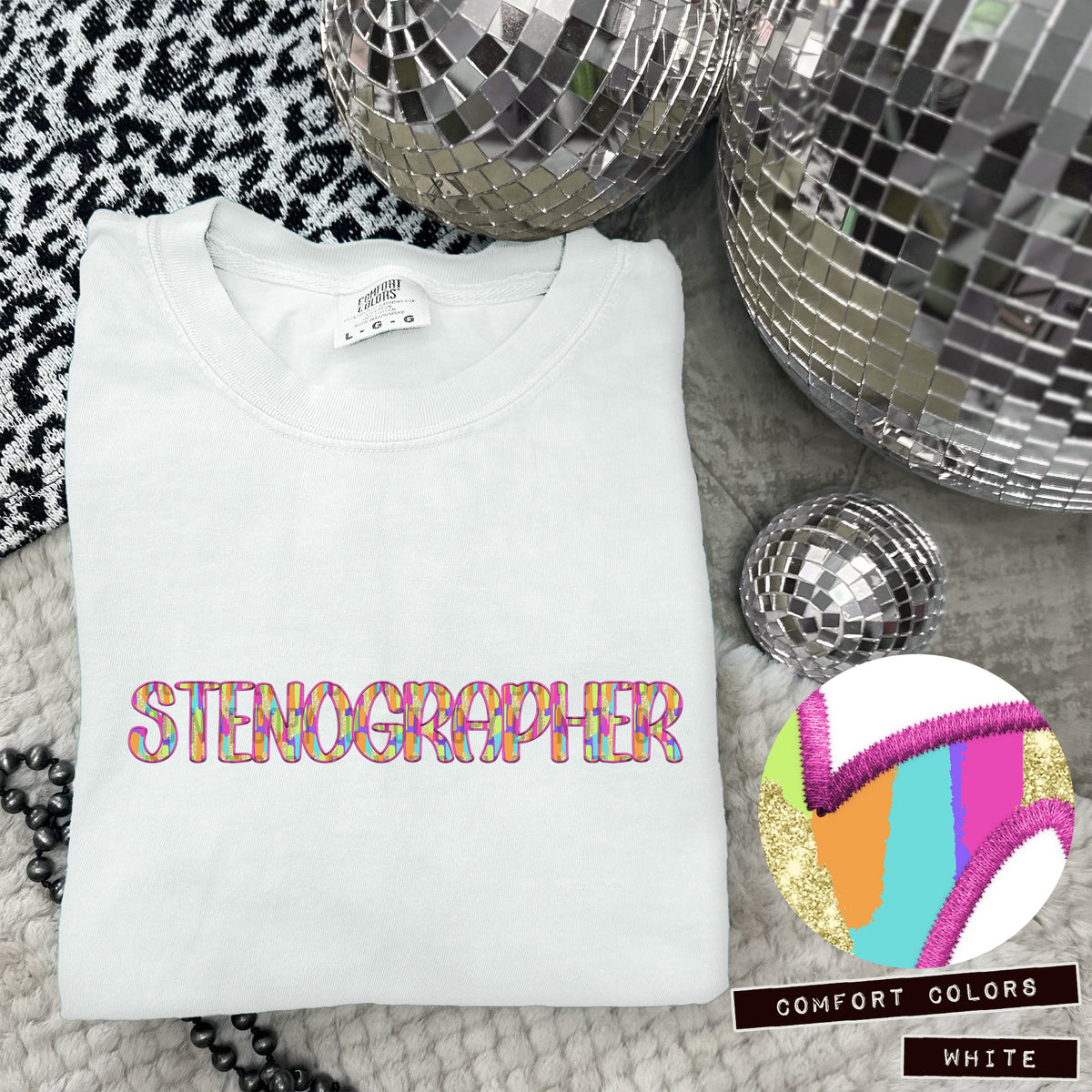 Stenographer Juneberry Brushstrokes (Caplinger) DTF transfer