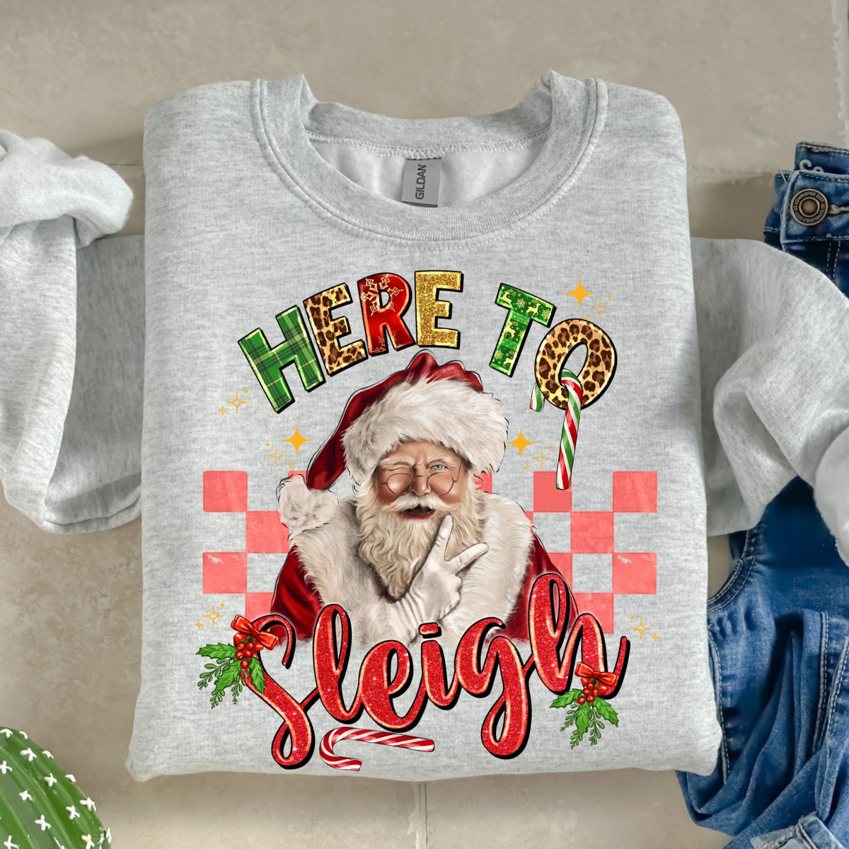 Here to Sleigh-38624-DTF transfer