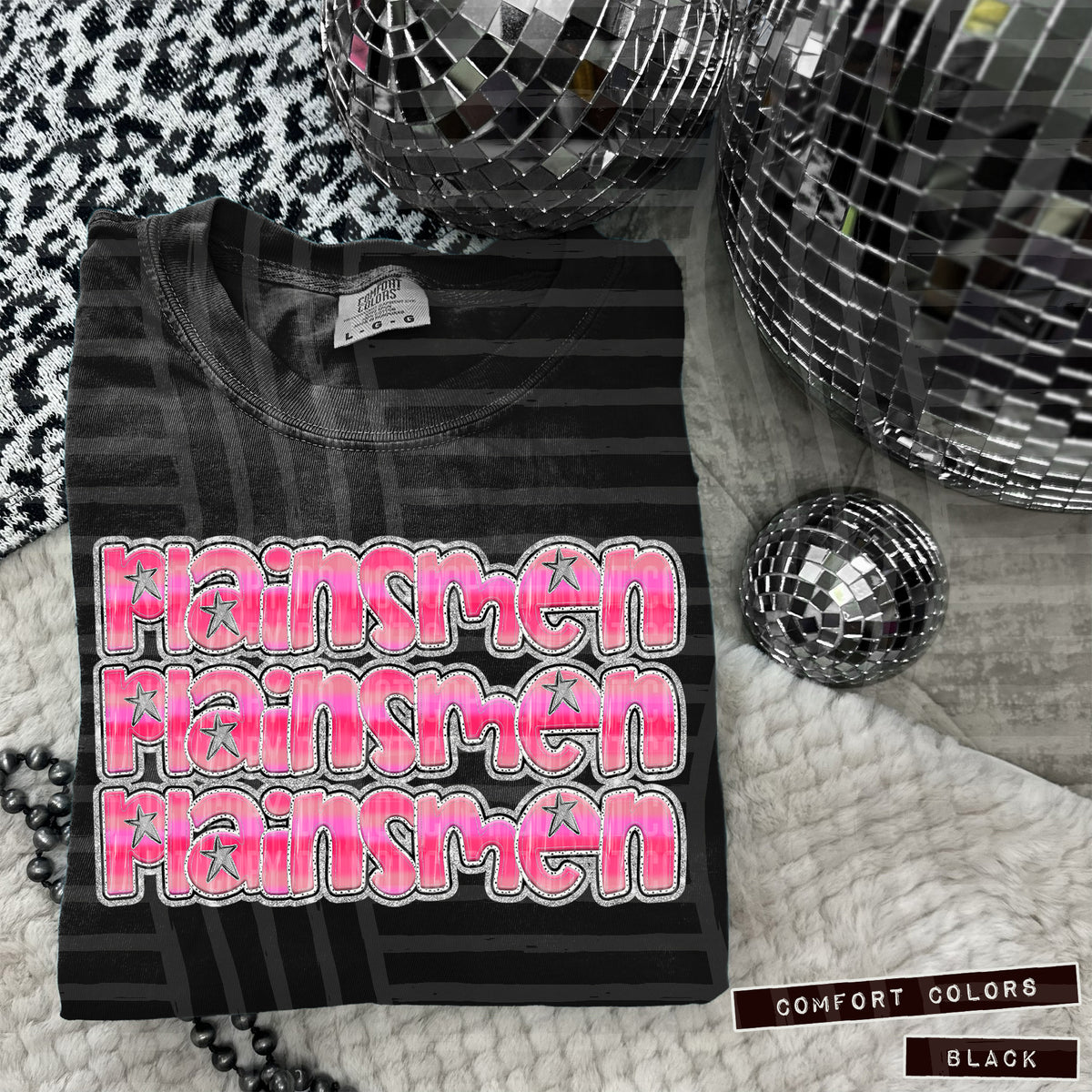 Plainsmen Pink Stacked (Caplinger) 101994 DTF transfer