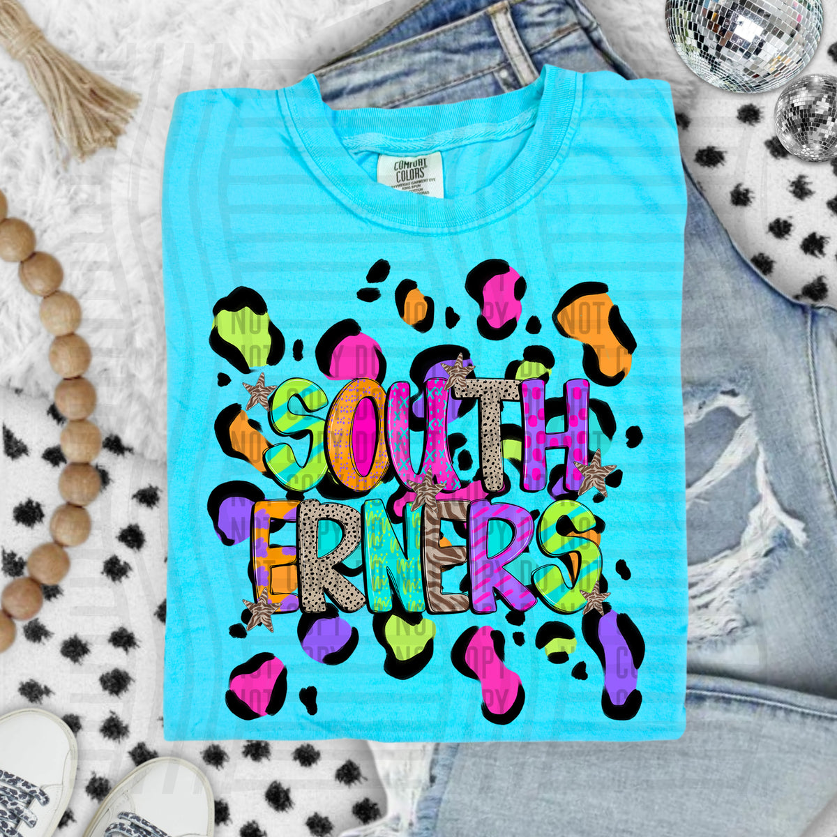 Sotherners Funky Mix Up Leopard Mascot (Caplinger) DTF transfer