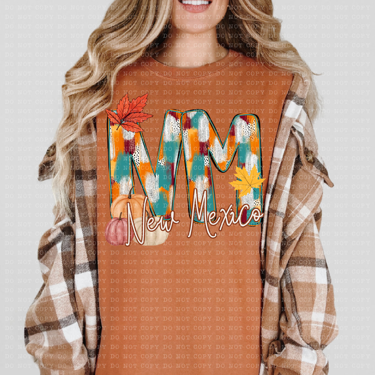 NM New Mexico Fall Watercolor 59801 DTF Transfer