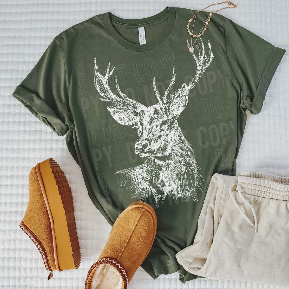 Deer white (Sbb) DTF Transfer