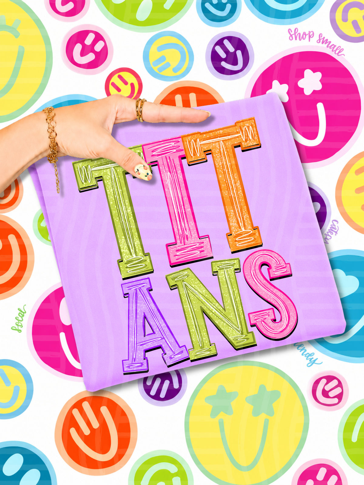 titans simply colorful stacked (Caplinger) DTF Transfer