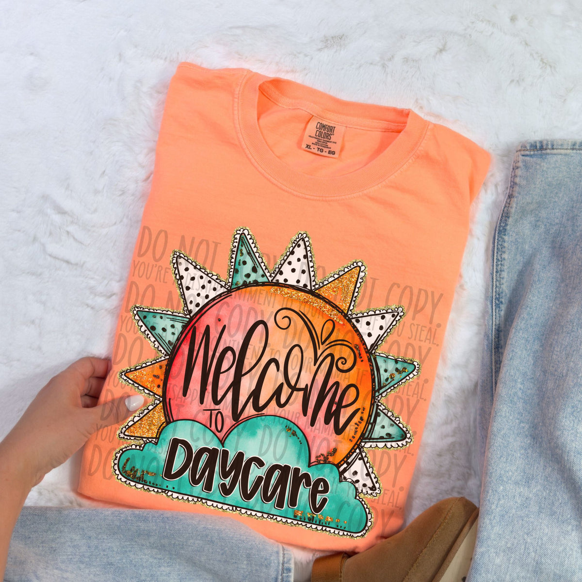 Welcome to daycare sun (SWD) 106905 DTF transfer