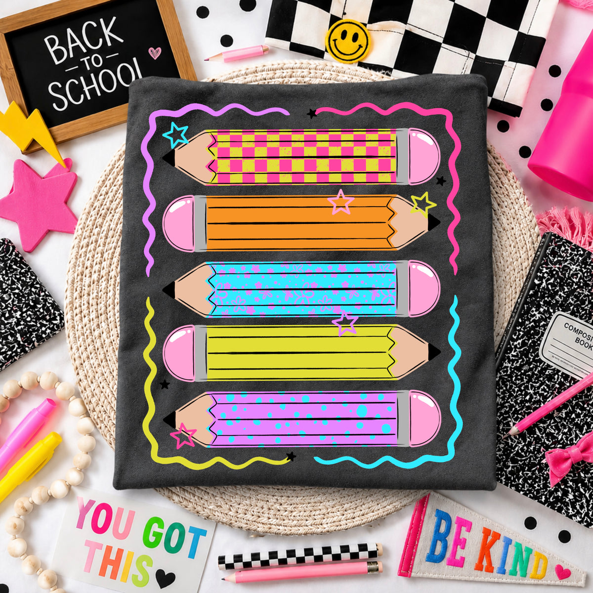 Teacher colorful pencils (CSC) DTF Transfer