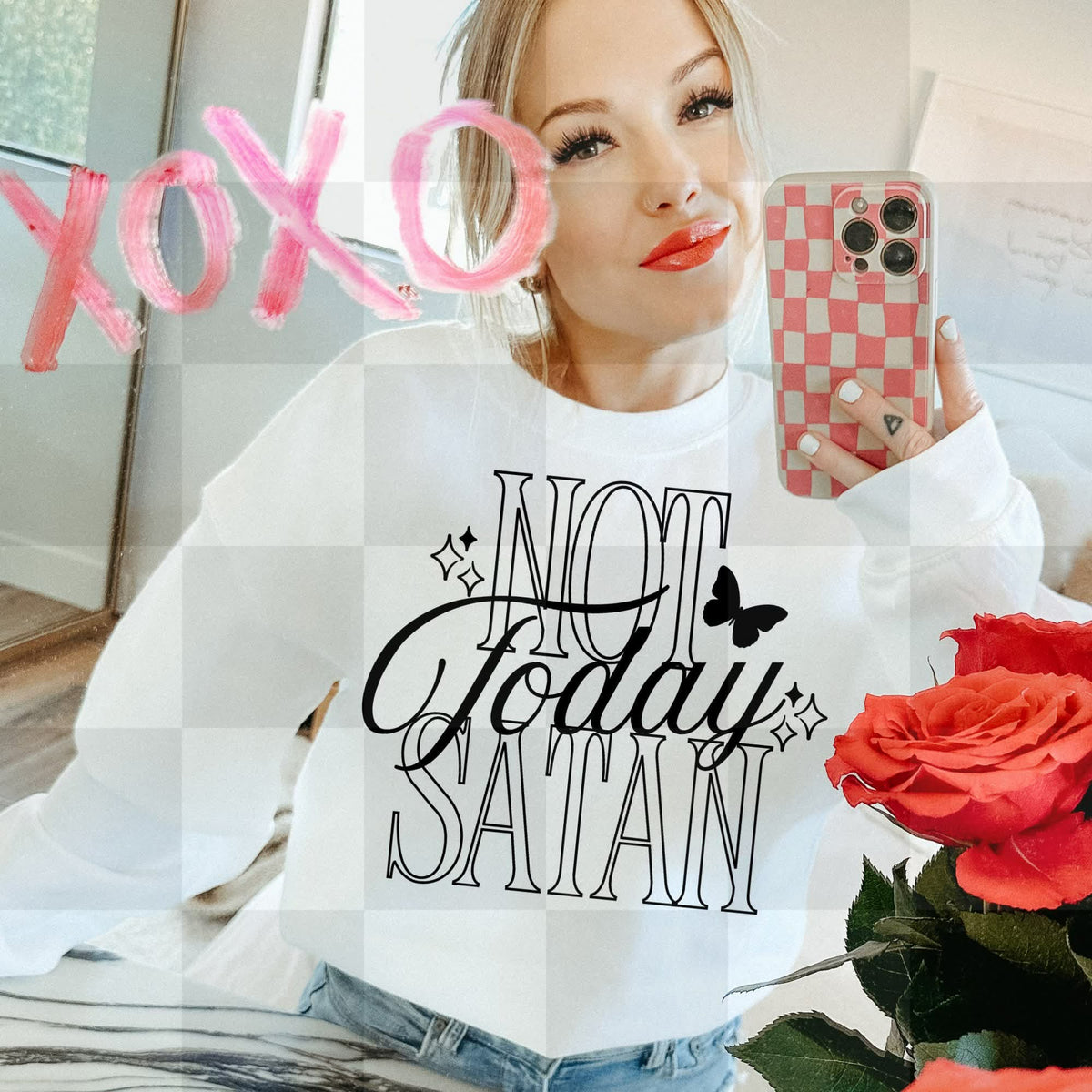 Not today Satan (unhinged) DTF TRANSFER