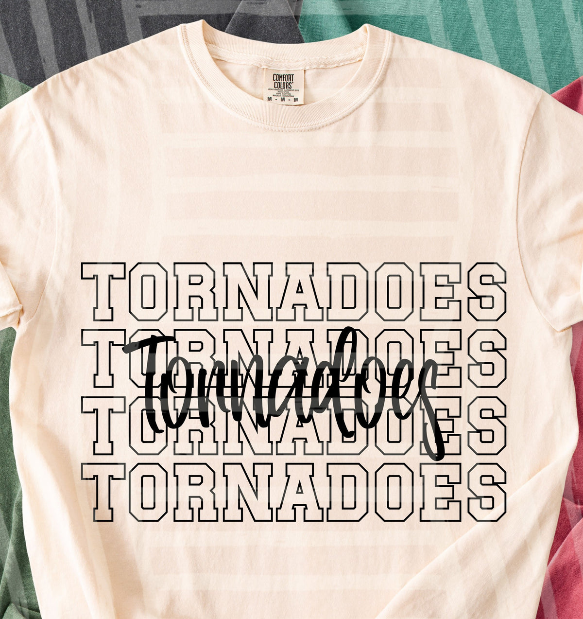 tornadoes simple stacked outlines (Caplinger) DTF Transfer