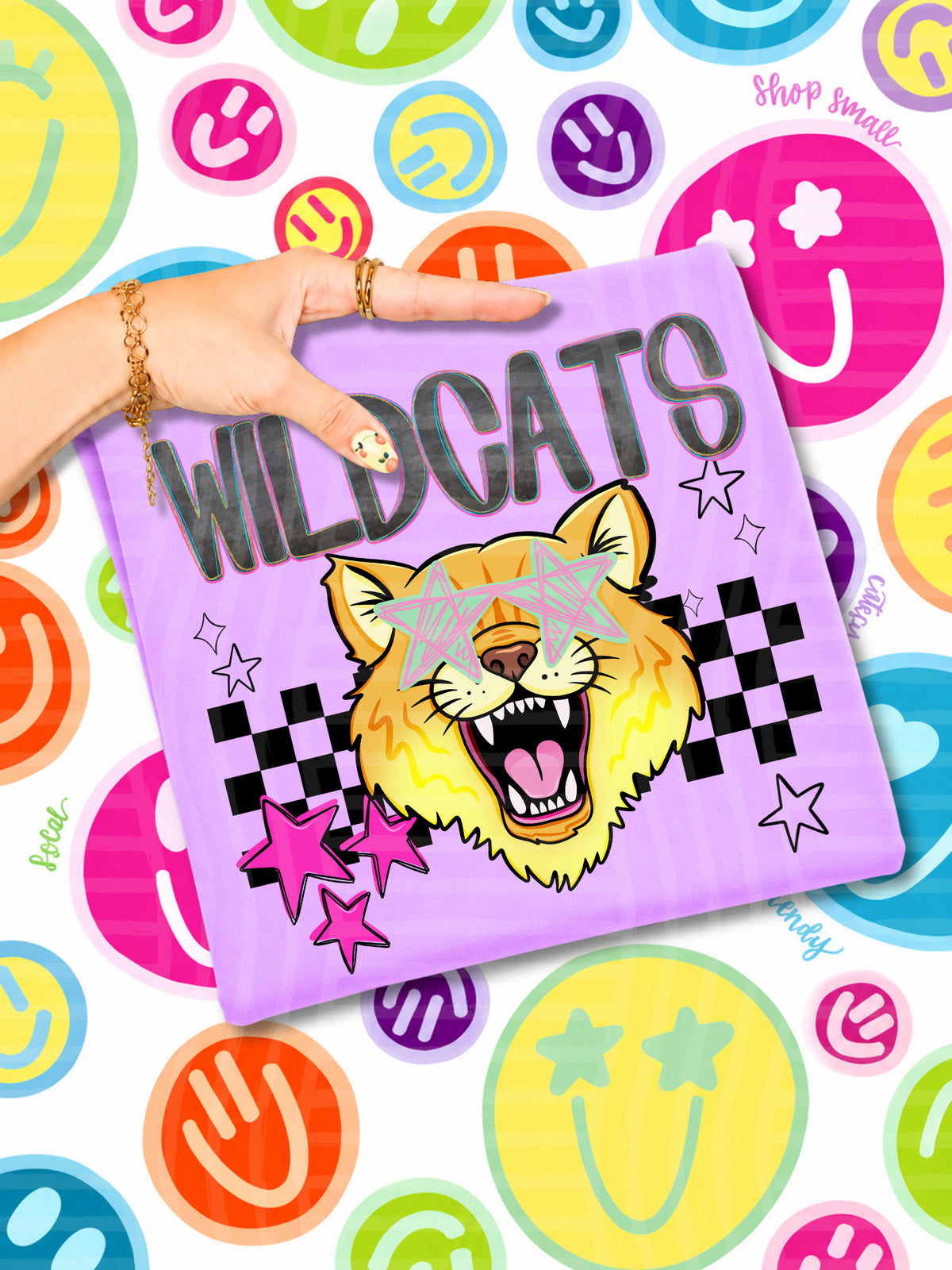 wildcats starry eyed checks (CAPLINGER) DTF Transfer