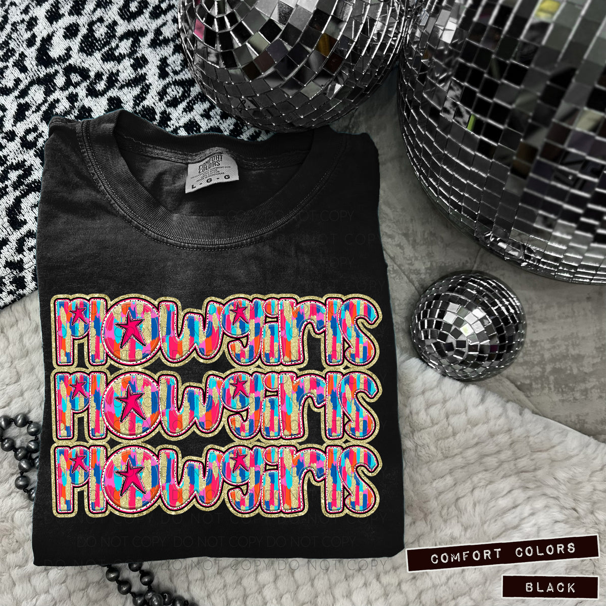 Plowgirls stacked Brushstrokes (Caplinger) DTF transfer