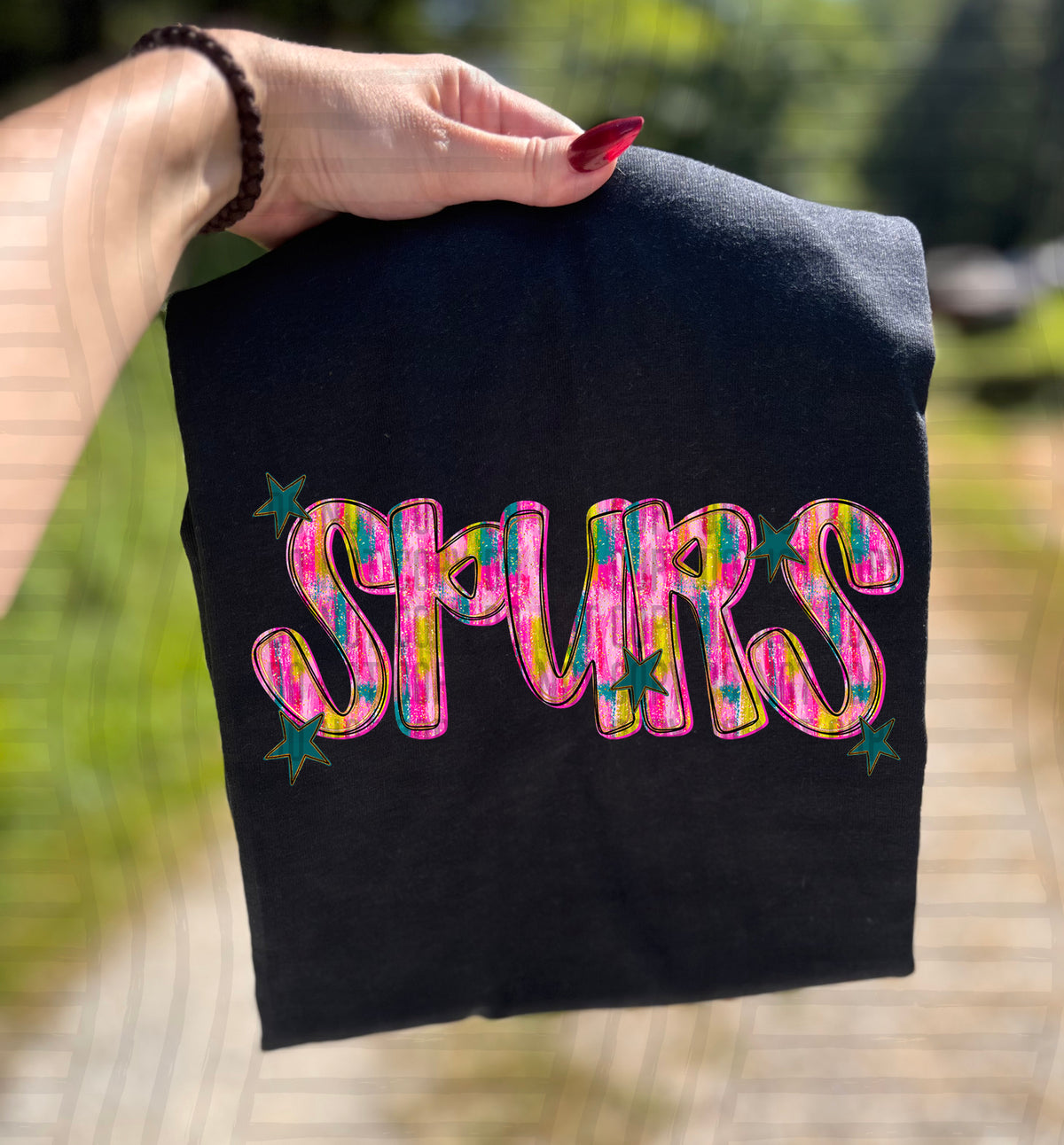 Spurs Pink Brushstroke (Caplinger) DTF Transfers