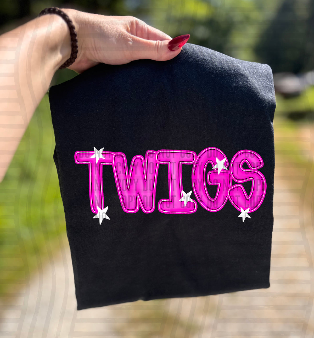 Twigs Pink And Preppy Split 112962 DTF transfer