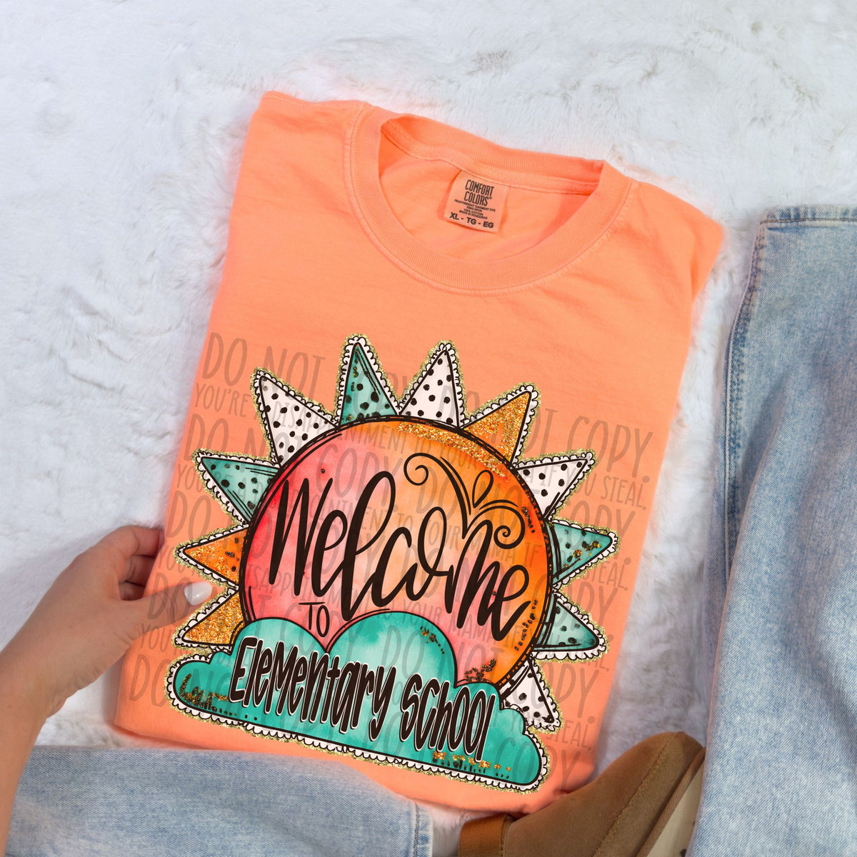 Welcome to elementary school sun (SWD) 106906 DTF transfer