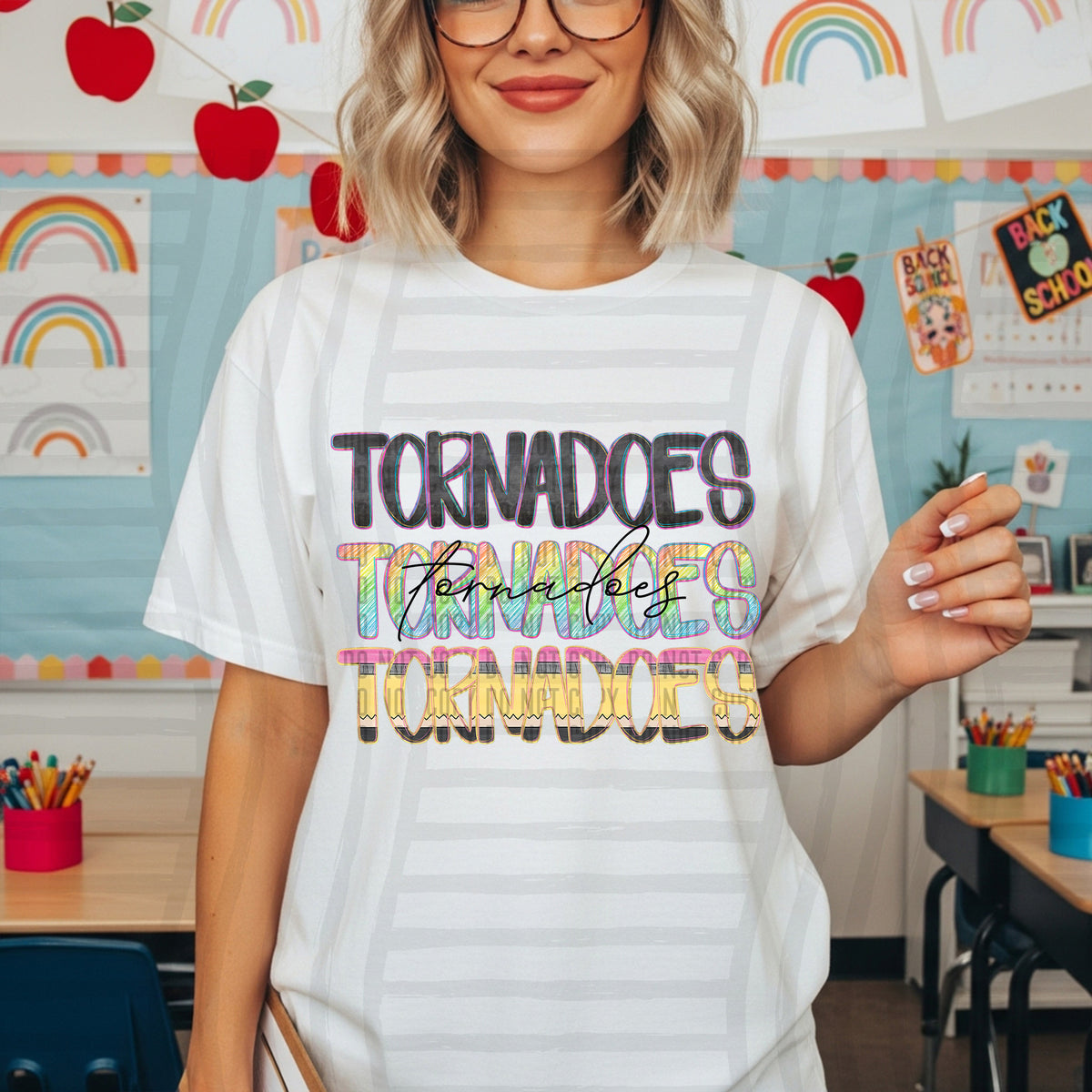 tornadoes crayon cutie stacked (Caplinger) DTF Transfer