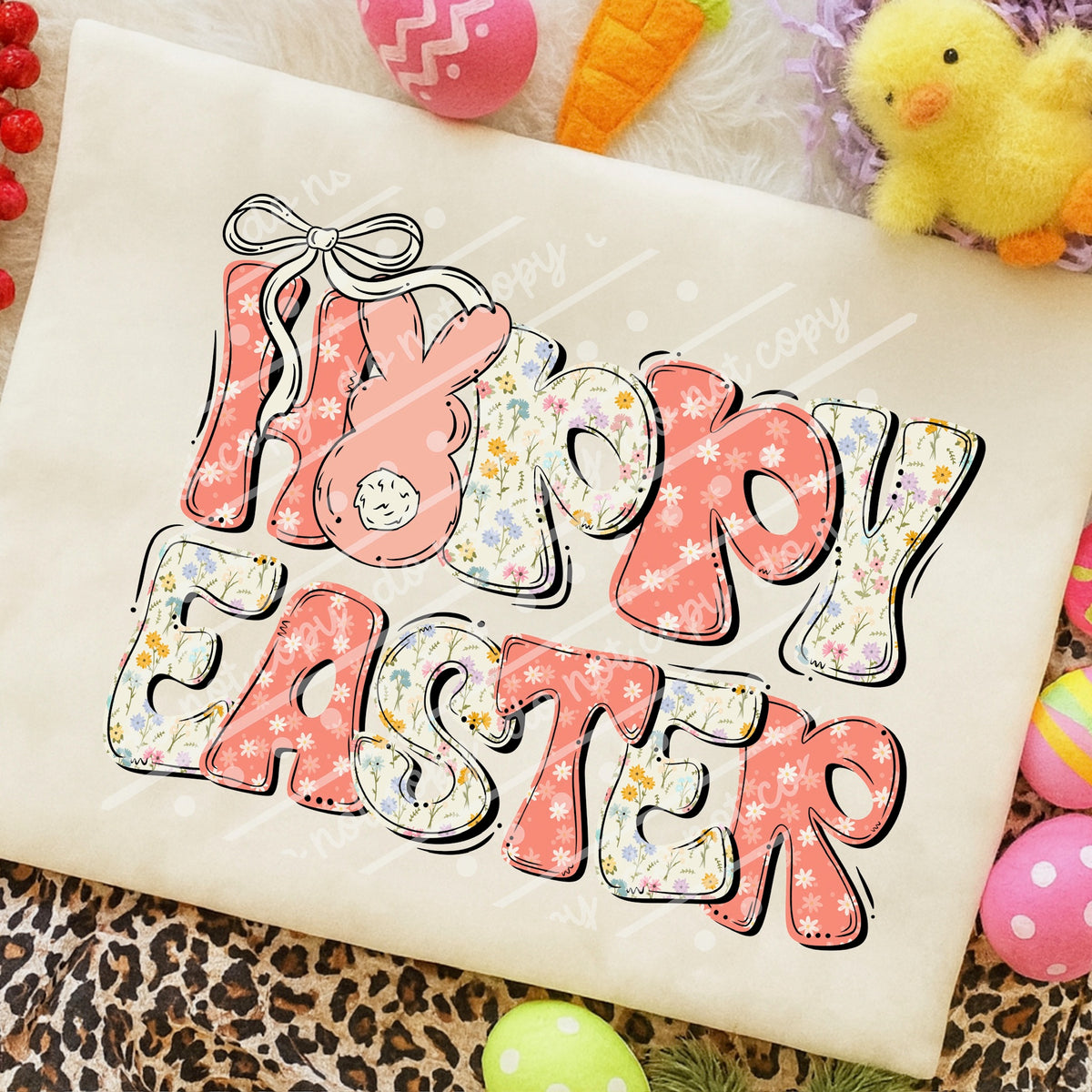 Hoppy Easter bunny (exclusive) DTF Transfer